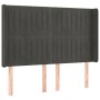 Dunkelgraues Samtkopfteil mit LED 147x16x118/128 cm von , Kopf- und Fußteile - Ref: Foro24-3124335, Preis: 129,39 €, Rabatt: %