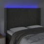 Dunkelgraues Samtkopfteil mit LED 147x16x118/128 cm von , Kopf- und Fußteile - Ref: Foro24-3124335, Preis: 129,39 €, Rabatt: %