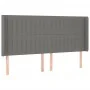 Dunkelgraues Stoffkopfteil mit LED 203x16x118/128 cm von , Kopf- und Fußteile - Ref: Foro24-3124309, Preis: 123,03 €, Rabatt: %