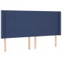 Blaues Stoffkopfteil mit LED 203x16x118/128 cm von , Kopf- und Fußteile - Ref: Foro24-3124314, Preis: 133,83 €, Rabatt: %