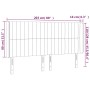Blaues Stoffkopfteil mit LED 203x16x118/128 cm von , Kopf- und Fußteile - Ref: Foro24-3124314, Preis: 133,83 €, Rabatt: %