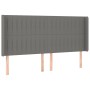 Dunkelgraues Stoffkopfteil mit LED 163x16x118/128 cm von , Kopf- und Fußteile - Ref: Foro24-3124293, Preis: 137,90 €, Rabatt: %