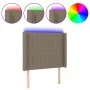 Headboard with LED in taupe gray fabric 83x16x118/128 cm by , Headboards and footboards - Ref: Foro24-3124264, Price: 79,48 €...