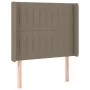 Headboard with LED in taupe gray fabric 83x16x118/128 cm by , Headboards and footboards - Ref: Foro24-3124264, Price: 79,48 €...
