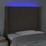 Headboard with LED in taupe gray fabric 83x16x118/128 cm by , Headboards and footboards - Ref: Foro24-3124264, Price: 79,48 €...