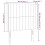 Headboard with LED in taupe gray fabric 83x16x118/128 cm by , Headboards and footboards - Ref: Foro24-3124264, Price: 79,48 €...