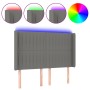 Dunkelgraues Stoffkopfteil mit LED 147x16x118/128 cm von , Kopf- und Fußteile - Ref: Foro24-3124285, Preis: 136,52 €, Rabatt: %