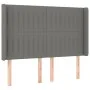 Dark gray fabric headboard with LED 147x16x118/128 cm by , Headboards and footboards - Ref: Foro24-3124285, Price: 132,20 €, ...