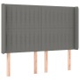 Dunkelgraues Stoffkopfteil mit LED 147x16x118/128 cm von , Kopf- und Fußteile - Ref: Foro24-3124285, Preis: 136,52 €, Rabatt: %