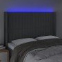 Dunkelgraues Stoffkopfteil mit LED 147x16x118/128 cm von , Kopf- und Fußteile - Ref: Foro24-3124285, Preis: 136,52 €, Rabatt: %