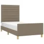 Bed frame with headboard in taupe gray fabric 80x200 cm by , Beds and slatted bases - Ref: Foro24-3125094, Price: 147,70 €, D...