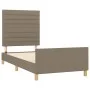 Bed frame with headboard in taupe gray fabric 80x200 cm by , Beds and slatted bases - Ref: Foro24-3125094, Price: 147,70 €, D...