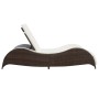 Lounger with brown synthetic rattan cushion by vidaXL, Loungers - Ref: Foro24-41974, Price: 242,96 €, Discount: %