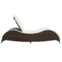 Lounger with brown synthetic rattan cushion by vidaXL, Loungers - Ref: Foro24-41974, Price: 238,98 €, Discount: %