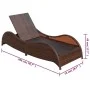 Lounger with brown synthetic rattan cushion by vidaXL, Loungers - Ref: Foro24-41974, Price: 238,98 €, Discount: %