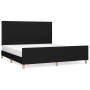 Bed frame with black fabric headboard 160x200 cm by , Beds and slatted bases - Ref: Foro24-3125229, Price: 245,58 €, Discount: %
