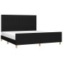 Bed frame with black fabric headboard 160x200 cm by , Beds and slatted bases - Ref: Foro24-3125229, Price: 245,58 €, Discount: %