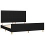 Bed frame with black fabric headboard 160x200 cm by , Beds and slatted bases - Ref: Foro24-3125229, Price: 245,58 €, Discount: %