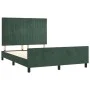 Dunkelgrüner Samtbettrahmen mit Kopfteil 140x200 cm von , Betten und Lattenroste - Ref: Foro24-3125882, Preis: 233,03 €, Raba...