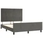 Dark gray velvet bed frame with headboard 140x200 cm by , Beds and slatted bases - Ref: Foro24-3125880, Price: 216,64 €, Disc...