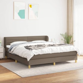 Boxspringbett mit taupegrauer Stoffmatratze 160x200 cm von , Betten und Lattenroste - Ref: Foro24-3126897, Preis: 521,69 €, R...