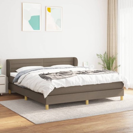 Boxspringbett mit taupegrauer Stoffmatratze 160x200 cm von , Betten und Lattenroste - Ref: Foro24-3126897, Preis: 521,69 €, R...