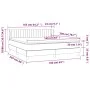 Box spring bed with light gray fabric mattress 160x200 cm by , Beds and slatted bases - Ref: Foro24-3126973, Price: 495,88 €,...