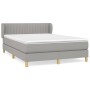 Cama box spring con colchón tela gris claro 140x200 cm de , Camas y somieres - Ref: Foro24-3126965, Precio: 441,72 €, Descuen...