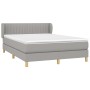Cama box spring con colchón tela gris claro 140x200 cm de , Camas y somieres - Ref: Foro24-3126965, Precio: 441,72 €, Descuen...