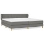 Cama box spring con colchón tela gris oscuro 200x200 cm de , Camas y somieres - Ref: Foro24-3126990, Precio: 569,01 €, Descue...