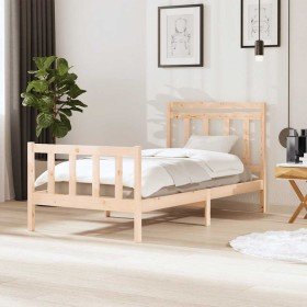 Estructura de cama madera maciza 100x200 cm Estructura de cama madera maciza 100x200 cm