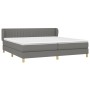 Cama box spring con colchón tela gris oscuro 200x200 cm de , Camas y somieres - Ref: Foro24-3126990, Precio: 569,01 €, Descue...
