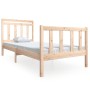 Estructura de cama madera maciza 100x200 cm