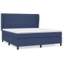 Box spring bed with blue fabric mattress 160x200 cm by , Beds and slatted bases - Ref: Foro24-3128059, Price: 551,46 €, Disco...