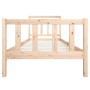 Estructura de cama madera maciza 100x200 cm