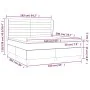 Box spring bed with blue fabric mattress 160x200 cm by , Beds and slatted bases - Ref: Foro24-3128059, Price: 551,46 €, Disco...