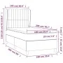 Box spring bed with black fabric mattress 100x200 cm by , Beds and slatted bases - Ref: Foro24-3128103, Price: 340,17 €, Disc...