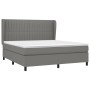 Cama box spring con colchón tela gris oscuro 160x200 cm de , Camas y somieres - Ref: Foro24-3128134, Precio: 587,64 €, Descue...