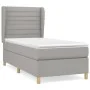 Box spring bed with light gray fabric mattress 80x200 cm by , Beds and slatted bases - Ref: Foro24-3128557, Price: 328,08 €, ...