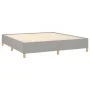 Box spring bed with light gray fabric mattress 160x200 cm by , Beds and slatted bases - Ref: Foro24-3128613, Price: 566,00 €,...