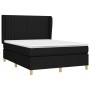 Box spring bed with black fabric mattress 140x190 cm by , Beds and slatted bases - Ref: Foro24-3128679, Price: 471,61 €, Disc...