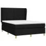Box spring bed with black fabric mattress 140x190 cm by , Beds and slatted bases - Ref: Foro24-3128679, Price: 477,27 €, Disc...