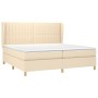 Boxspringbett mit cremefarbener Stoffmatratze 200x200 cm von , Betten und Lattenroste - Ref: Foro24-3128714, Preis: 635,66 €,...