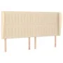 Box spring bed with cream fabric mattress 200x200 cm by , Beds and slatted bases - Ref: Foro24-3128714, Price: 680,24 €, Disc...