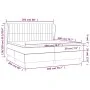 Box spring bed with cream fabric mattress 200x200 cm by , Beds and slatted bases - Ref: Foro24-3128714, Price: 680,24 €, Disc...