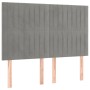 Box spring bed with light gray velvet mattress 140x200 cm by , Beds and slatted bases - Ref: Foro24-3129333, Price: 527,46 €,...