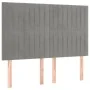 Box spring bed with light gray velvet mattress 140x200 cm by , Beds and slatted bases - Ref: Foro24-3129333, Price: 524,39 €,...