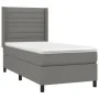 Box spring bed with dark gray fabric mattress 80x200 cm by , Beds and slatted bases - Ref: Foro24-3131466, Price: 340,52 €, D...