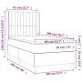 Box spring bed with taupe gray fabric mattress 80x200 cm by , Beds and slatted bases - Ref: Foro24-3131549, Price: 360,14 €, ...