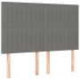 Box spring bed with dark gray fabric mattress 140x200 cm by , Beds and slatted bases - Ref: Foro24-3131594, Price: 509,14 €, ...